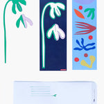 Studio ROOF pop out card in Montrose design. Picture shows flat card and pre popped out pieces all laid flat on white background
