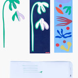 Studio ROOF pop out card in Montrose design. Picture shows flat card and pre popped out pieces all laid flat on white background
