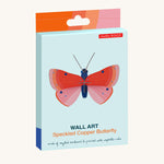 Studio Roof Speckled Copper Butterfly decoration in it's box pictured on a plain background