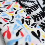A closer look at the Fern print on the Etta Loves Organic Cotton Baby Muslin Squares 2 Pack - Fern/Sycamore