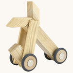 A clown car made from the Tegu magnetic wooden tiles and wheels