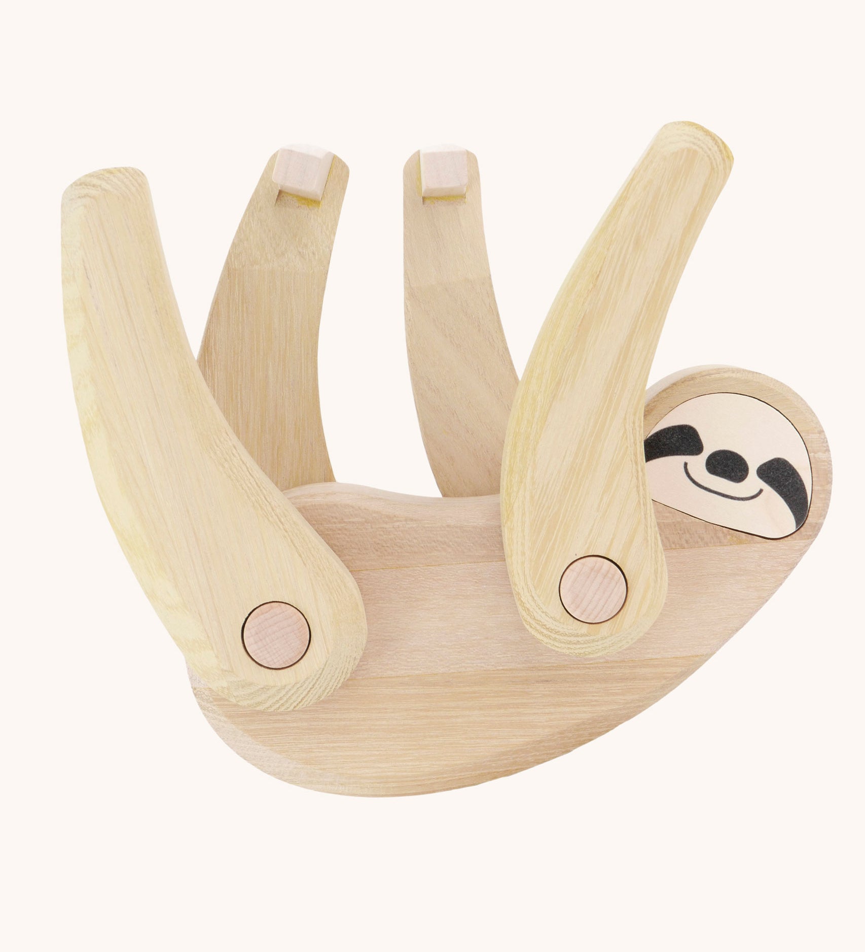 Tobe wooden Sloth toy figure with movable limbs. These heirloom quality toys by Tobe are part of the Bajo family which have a wide range of wooden toys available here at Babipur. 