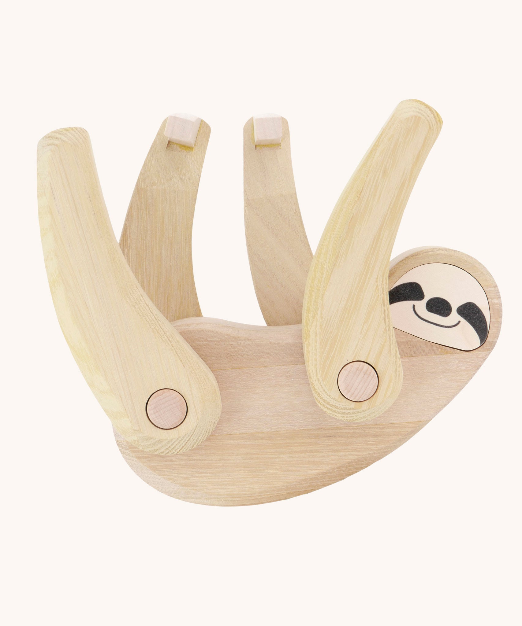 Tobe wooden Sloth toy figure with movable limbs. These heirloom quality toys by Tobe are part of the Bajo family which have a wide range of wooden toys available here at Babipur. 