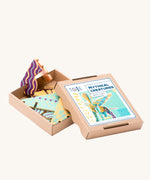 Tobe Sphinx Fantasy Animals wooden toy Puzzle pieces shown in their cardboard packaging box. Tobe is part of the Bajo family. These heirloom quality toys by Bajo are part of a wide range of wooden toys available here at Babipur. 