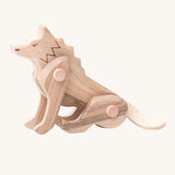 Tobe Endangered Animals Wolf wooden toy figure. Tobe is part of the Bajo family. These heirloom quality toys by Bajo are part of a wide range of wooden toys available here at Babipur. 