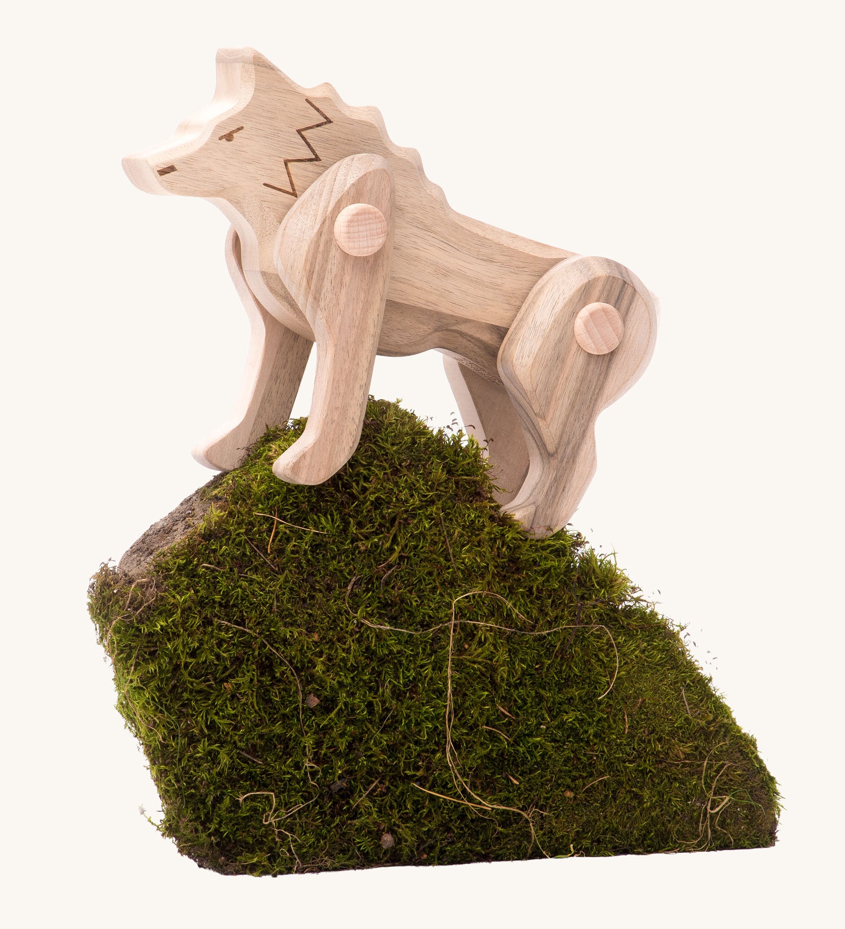 Tobe Endangered Animals Wolf wooden toy figure. Tobe is part of the Bajo family. These heirloom quality toys by Bajo are part of a wide range of wooden toys available here at Babipur. 