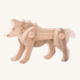 Tobe Endangered Animals Wolf wooden toy figure. Tobe is part of the Bajo family. These heirloom quality toys by Bajo are part of a wide range of wooden toys available here at Babipur. 