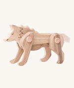 Tobe Endangered Animals Wolf wooden toy figure. Tobe is part of the Bajo family. These heirloom quality toys by Bajo are part of a wide range of wooden toys available here at Babipur. 