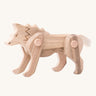 Tobe Endangered Animals Wolf wooden toy figure. Tobe is part of the Bajo family. These heirloom quality toys by Bajo are part of a wide range of wooden toys available here at Babipur. 