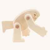 Tobe yeti wooden toy figure with move-able limbs. Tobe are part of the Bajo family. These heirloom quality toys by Bajo are part of a wide range of wooden toys available here at Babipur. 