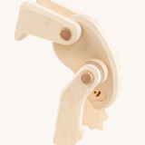 Tobe yeti wooden toy figure with move-able limbs. Tobe are part of the Bajo family. These heirloom quality toys by Bajo are part of a wide range of wooden toys available here at Babipur. 