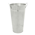 Ecoliving Silver Metal Toilet Brush Holder pictured on a plain white background