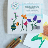 toverlux paper silhouette for toverlux lamps shown with diy crayons