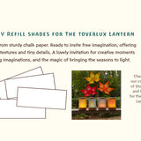 Toverlux DIY lantern shades. Set of four plain shades made from sturdy chalk paper ready to decorate and add details to. 