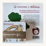 Toverlux DIY Stockmar x Toverlux Creative Set. Includes 25 pieces of paper and 8 Rainbow Edition crayons