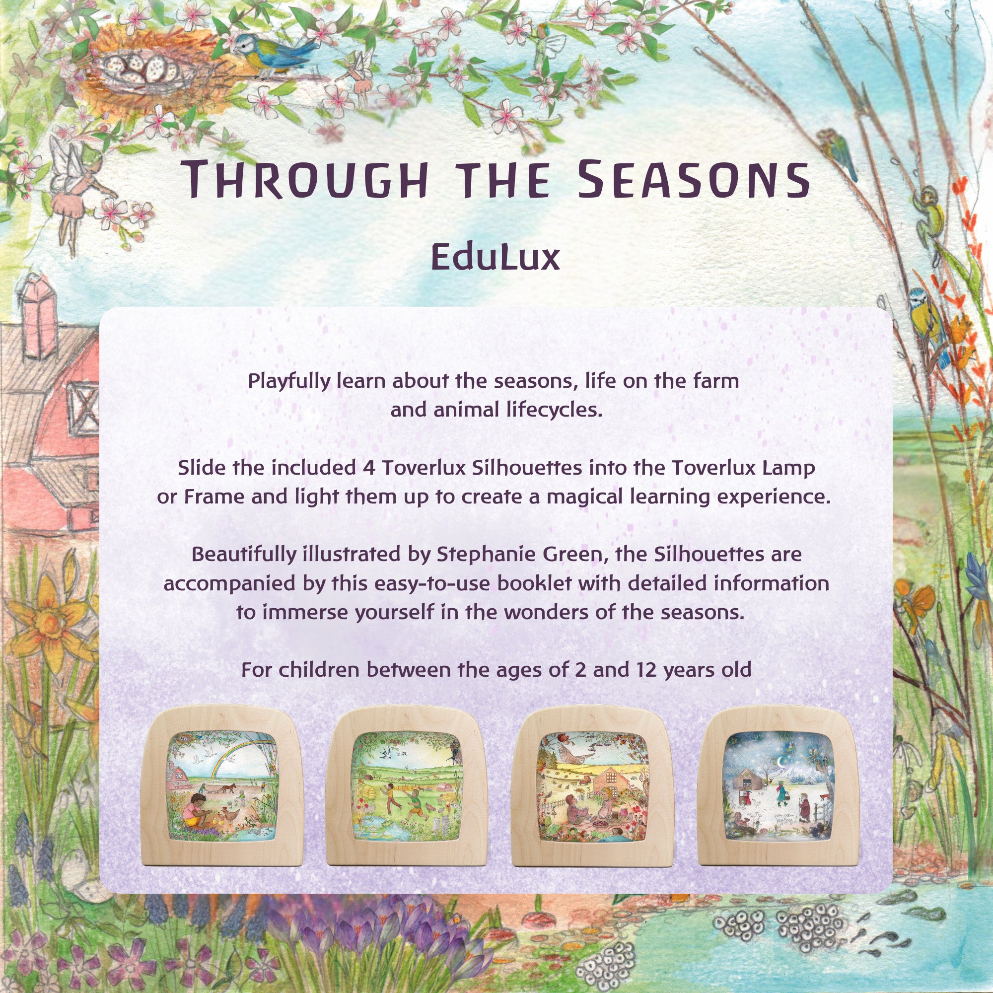 The Toverlux Edulux 'Through the Seasons Set' accompanying booklet, with inspiration, notes pages, and learning.