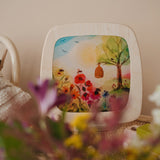 A spring bloom inspired display including a Toverlux Magic Window Frame with a matching silhouette  available at Babipur. 