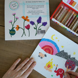 crayons used to make picture for toverlux lamp