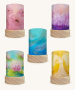 Toverlux 5 Shades for Lanterns Artist Collections with comfort & solace artwork in a pastel style by artist Baujke-Exler