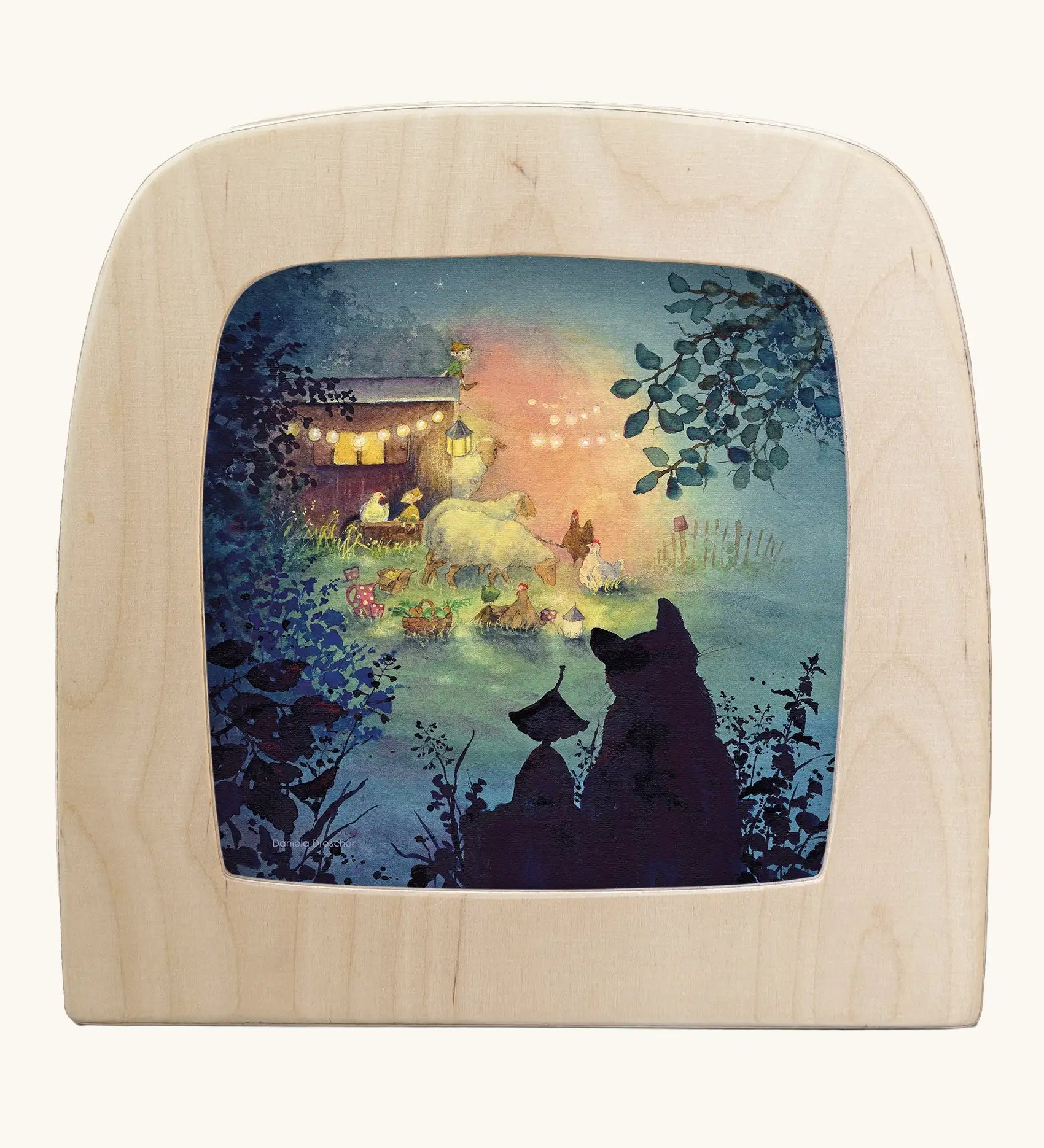 Toverlux silhouette featuring the Barn Party artwork by Daniela Drescher. 