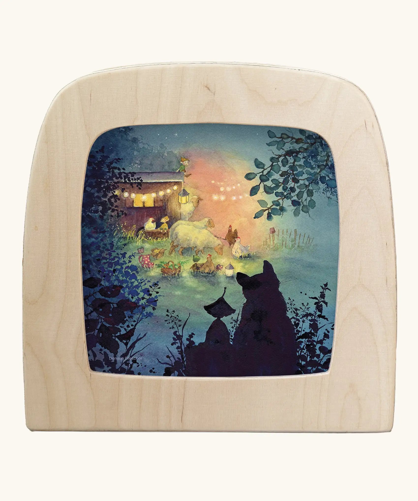 Toverlux silhouette featuring the Barn Party artwork by Daniela Drescher. 