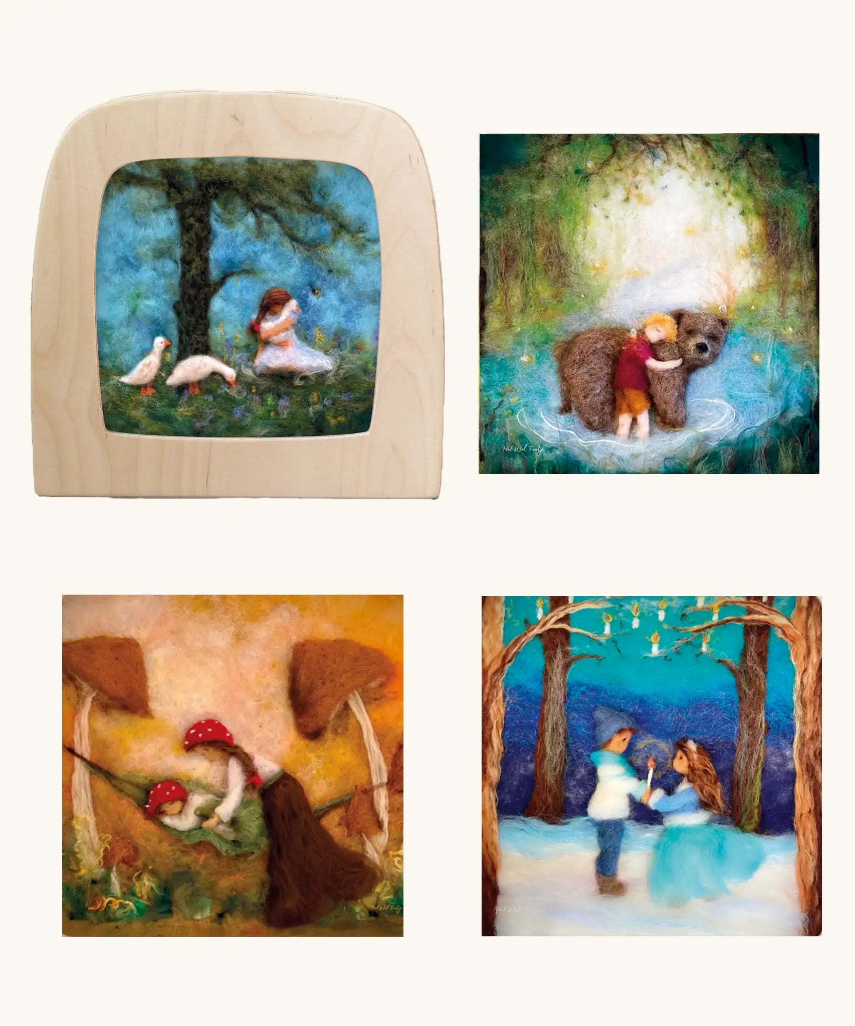 Toverlux Magic Lamp Starter Set – Wooden Light-Up Art Lamp with 4 Magic Silhouettes featuring artwork by Het Wol Feetje.