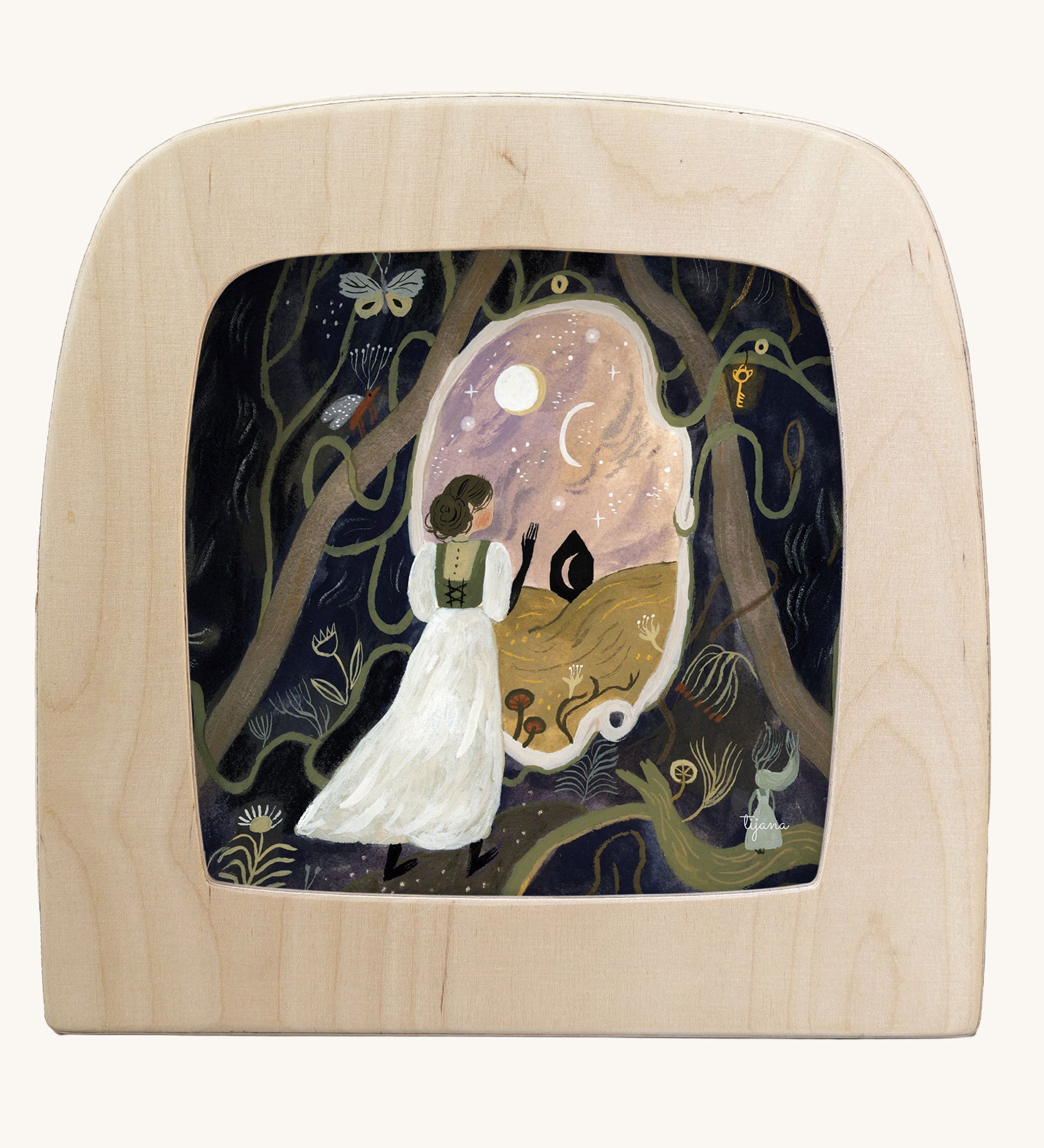 Toverlux magic lamp silhouette with portals artwork by Tijana Draws.