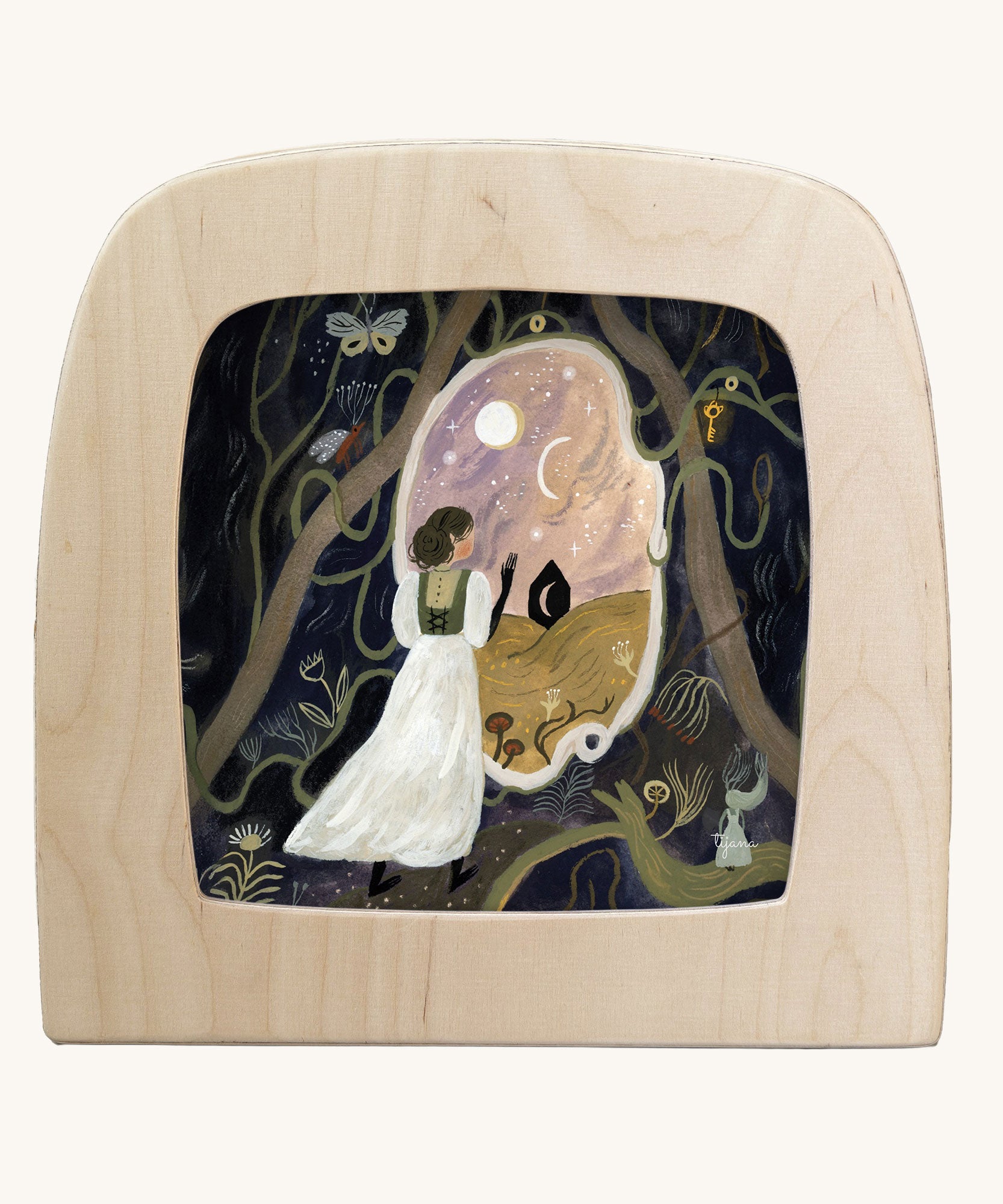 Toverlux magic lamp silhouette with portals artwork by Tijana Draws.