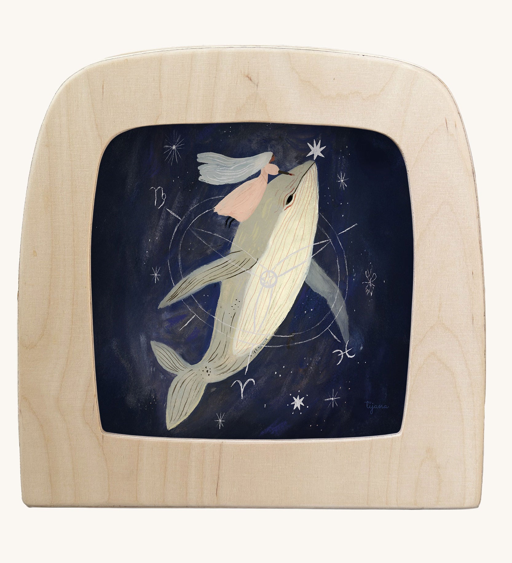 Toverlux magic lamp silhouette with whale artwork by Tijana Draws.