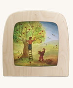 Toverlux magic lamp silhouette featuring apple tree artwork by Vogel Geluk. 