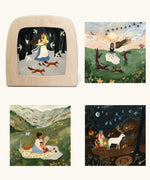 toverlux started packs displayed showing a toverlux lamp and 4 slides that come with it