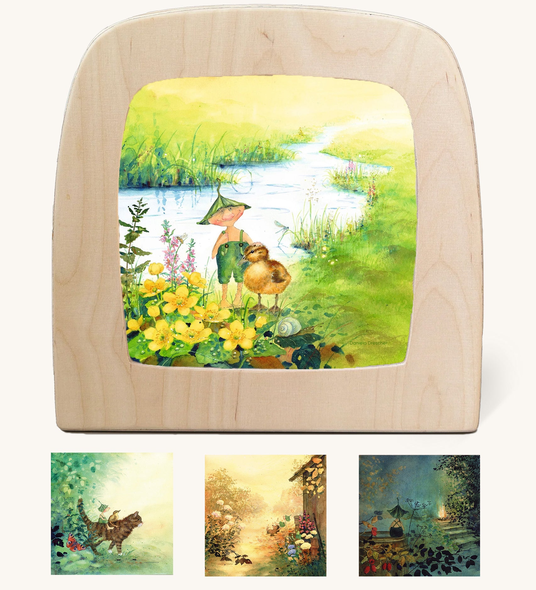 Toverlux StoryLux Griswald and the Babbling Brook sillhouette set featuring artwork by Daniela Drescher.