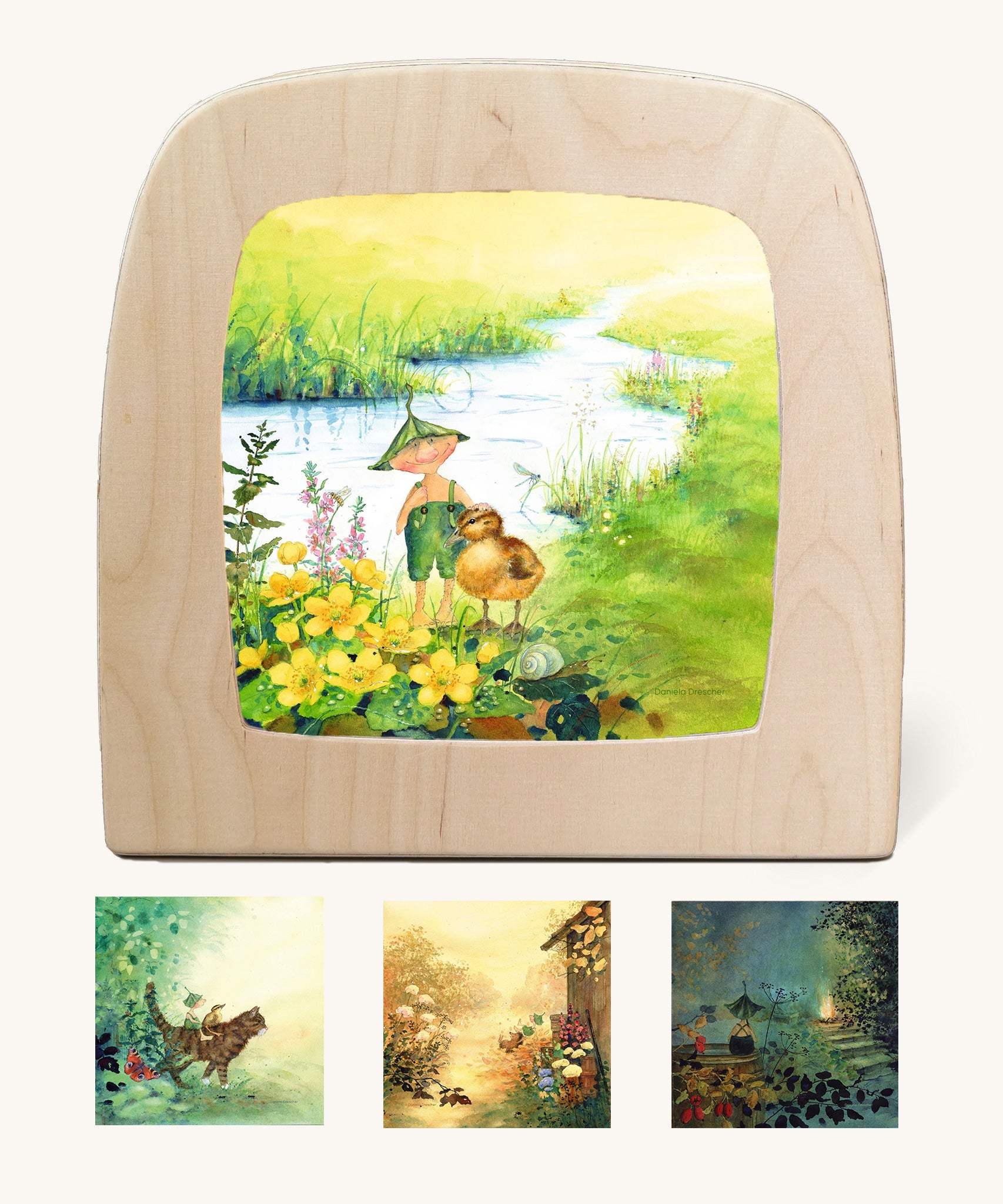Toverlux StoryLux Griswald and the Babbling Brook sillhouette set featuring artwork by Daniela Drescher.