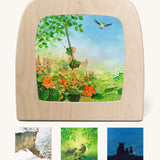 Toverlux StoryLux Griswald hears the grass grow sillhouette set featuring artwork by Daniela Drescher.