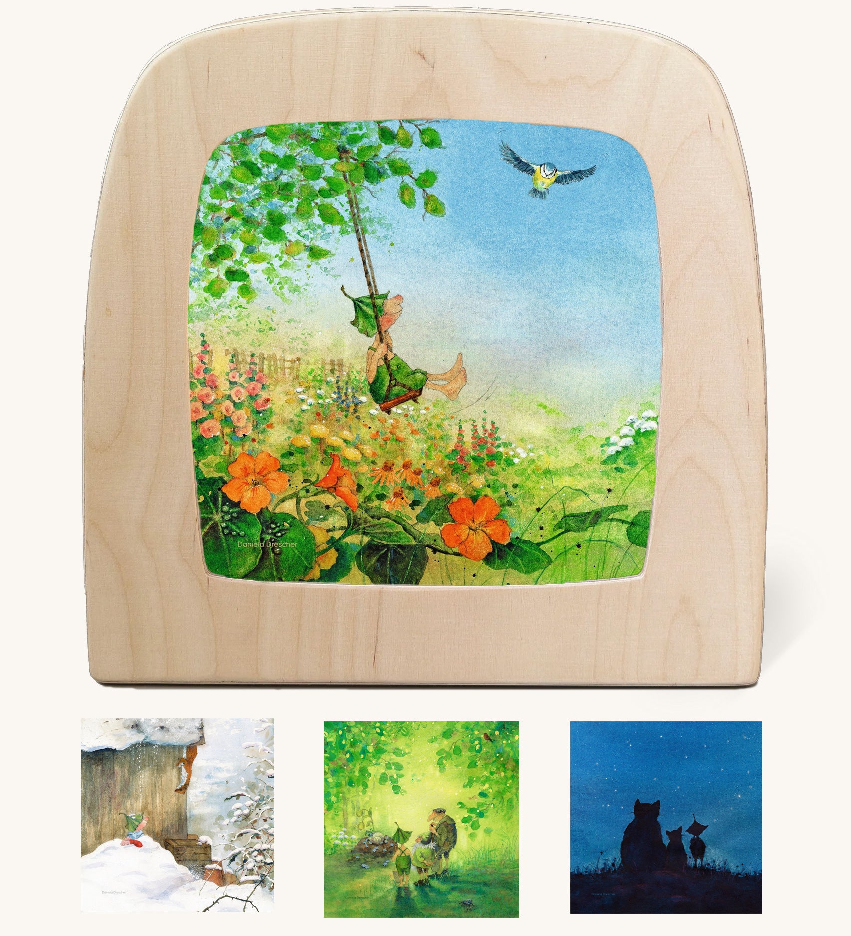 Toverlux StoryLux Griswald hears the grass grow sillhouette set featuring artwork by Daniela Drescher.