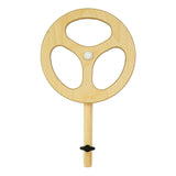 Front of the Triclimb wooden arben top deck steering wheel accessory on a white background