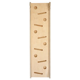 Triclimb wooden Miri slide with the engraved climbing marks on a white background