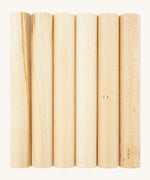 Triclimb wooden Miri stick features 6 natural and unpainted sticks that fit on the Triclimb wooden Miri slide.