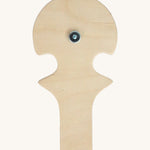 A close up of the Triclimb wooden Miri slide showing the joint detail on the end that can be hooked on a Triclimb pikler climbing frame