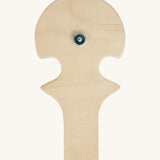A close up of the Triclimb wooden Miri slide showing the joint detail on the end that can be hooked on a Triclimb pikler climbing frame
