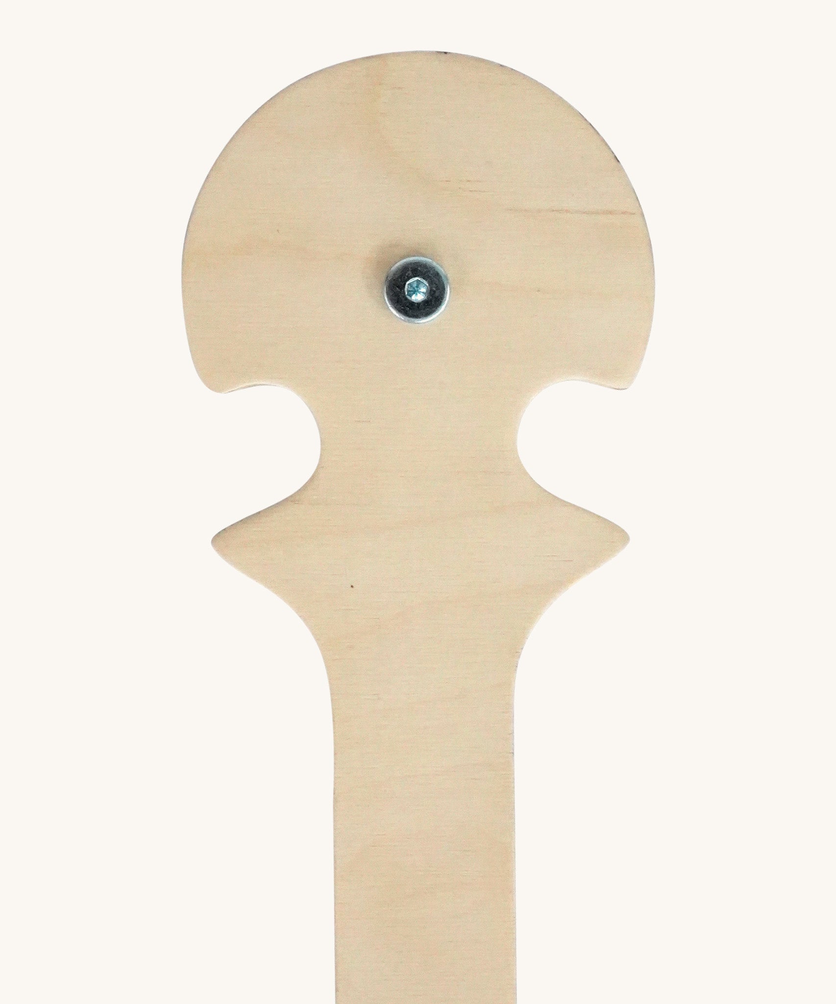 A close up of the Triclimb wooden Miri slide showing the joint detail on the end that can be hooked on a Triclimb pikler climbing frame