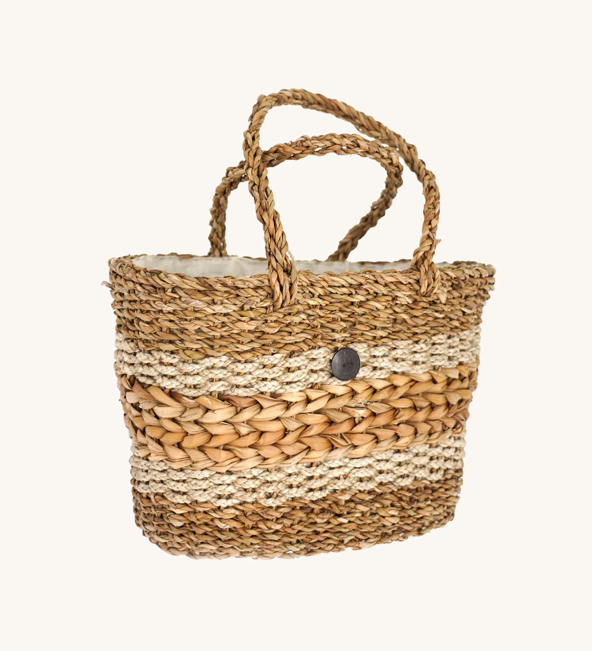 The Turtle Bags hand woven fair trade seagrass basket with handle