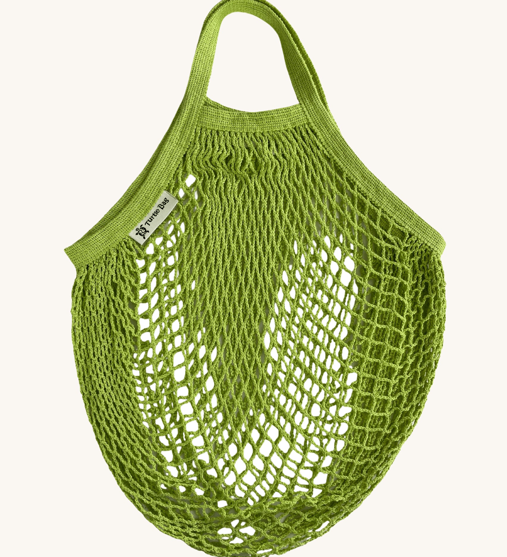 The Turtle Bags organic, fair trade cotton string grocery shopping reusable bag in lime green