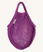 The Turtle Bags organic, fair trade cotton string grocery shopping reusable bag in purple