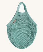 The Turtle Bags organic, fair trade cotton string grocery shopping reusable bag in duck egg