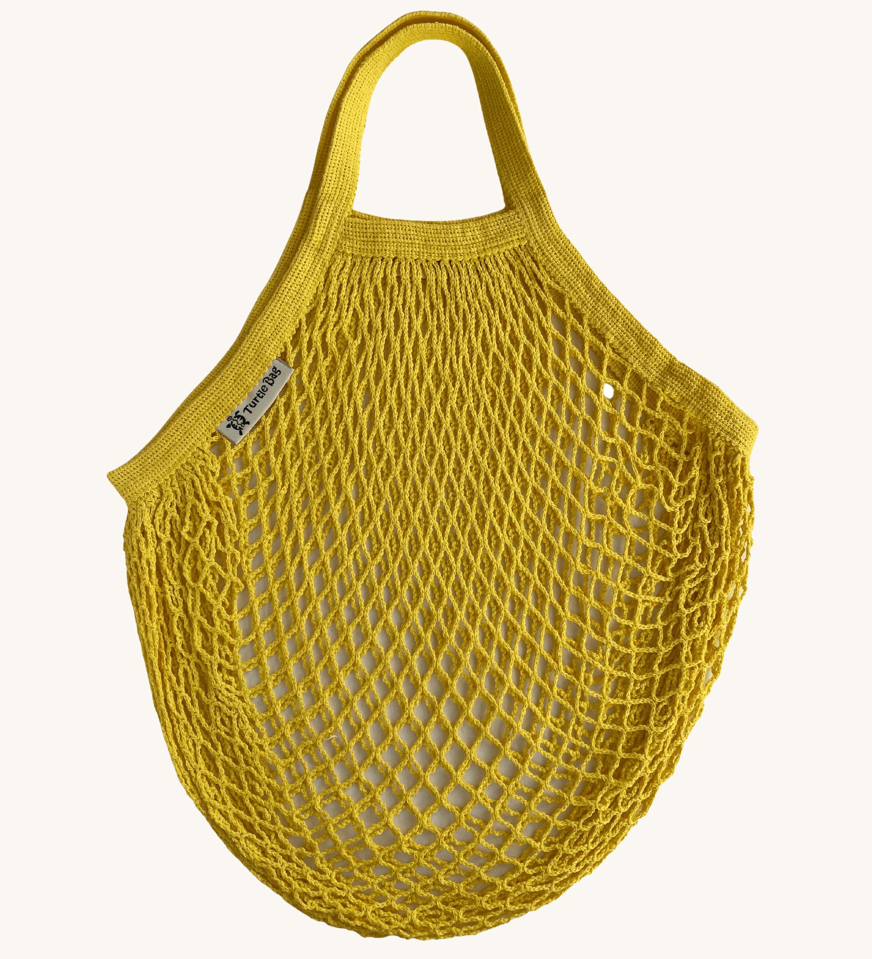 The Turtle Bags organic, fair trade cotton string grocery shopping reusable bag in sunflower yellow