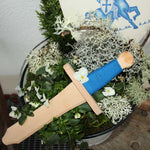 The sword from the The shield from the Vah Albert Blue Mini Wooden Shield & Sword Set