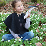 Child holding the Vah Arabella Unicorn Wooden Crossbow with Arrows
