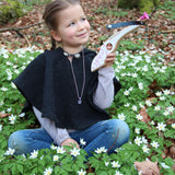 Child holding the Vah Arabella Unicorn Wooden Crossbow with Arrows