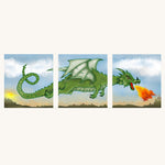 A Vah Wooden green Dragon Target Trio for Safety Arrows. 